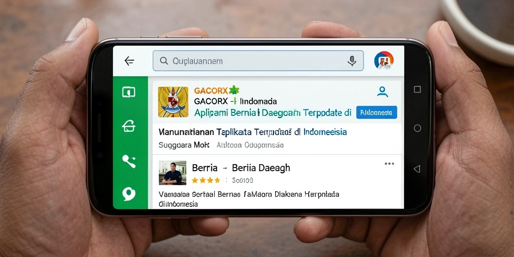 Tampilan antarmuka aplikasi GACORX untuk berita daerah yang informatif.