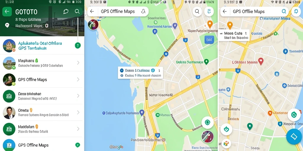 Tampilan antarmuka utama GOTOTO dengan fungsi GPS Offline yang intuitif.