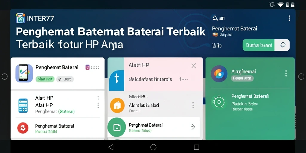 Tampilan antarmuka pengguna INTER77 untuk Penghemat Baterai.
