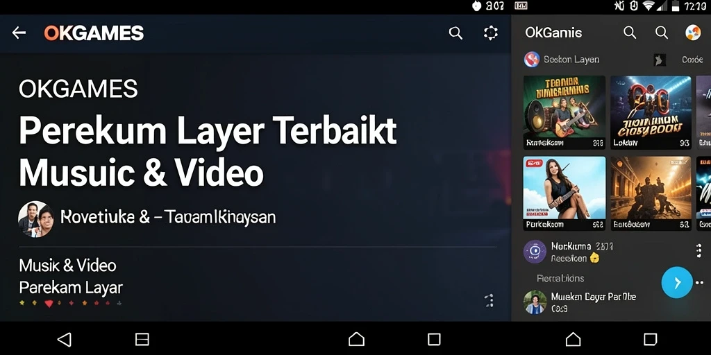 Antarmuka OKGAMES yang sederhana dan intuitif untuk perekaman layar.