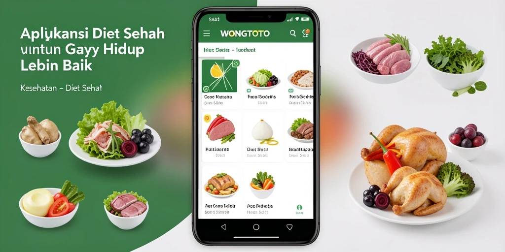 Antarmuka WONGTOTO yang modern dan mudah digunakan untuk Diet Sehat.