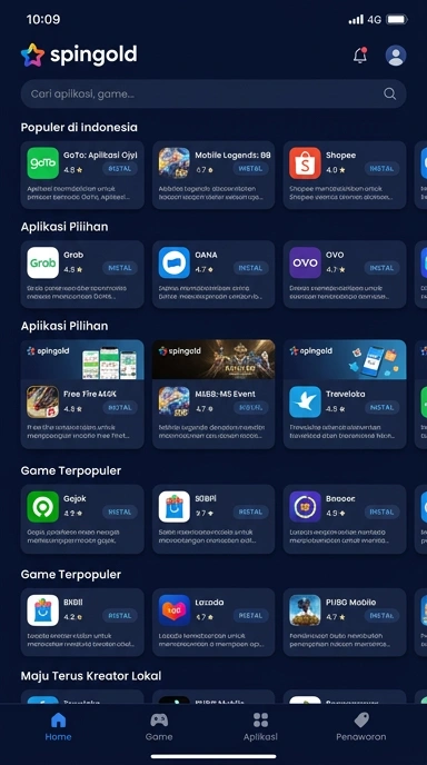 Temukan Aplikasi Terbaik di Spingold - Sumber Populer & Uji